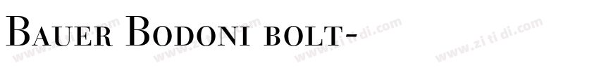 Bauer Bodoni bolt字体转换